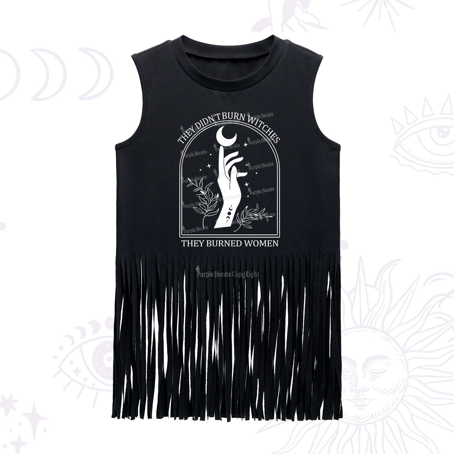 Purplehecate They Didn't Burn Witches They Burned Women Fringe Tank Top