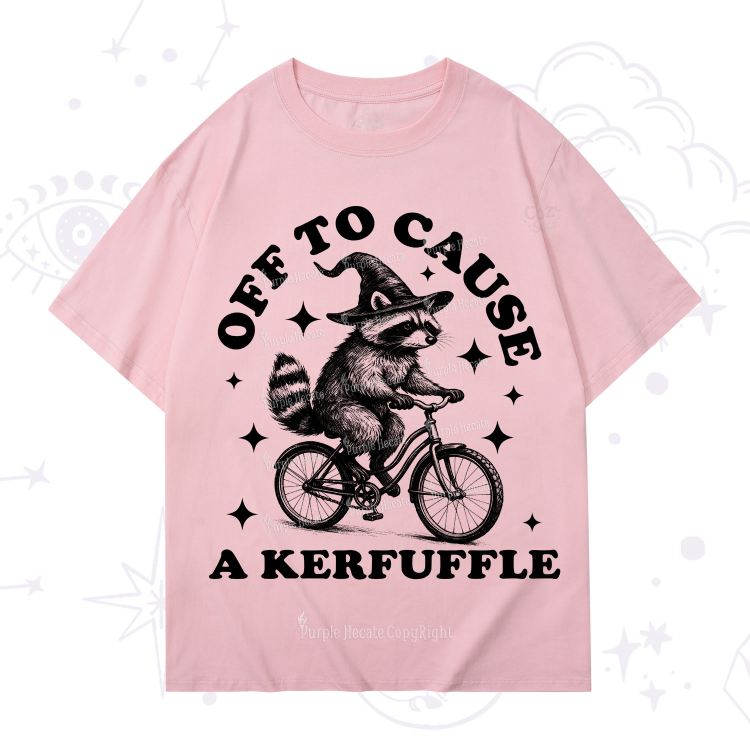 Purplehecate Off to Cause a Kerfuffle Raccoon T-Shirt