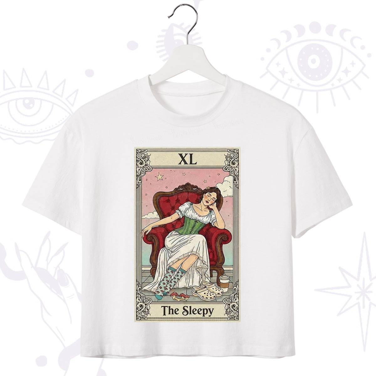 Purplehecate The Sleepy Tarot Crop T-Shirt