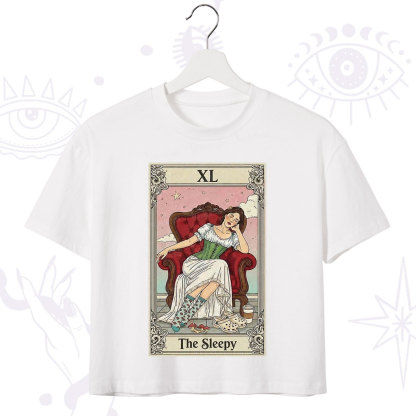 Purplehecate The Sleepy Tarot Crop T-Shirt