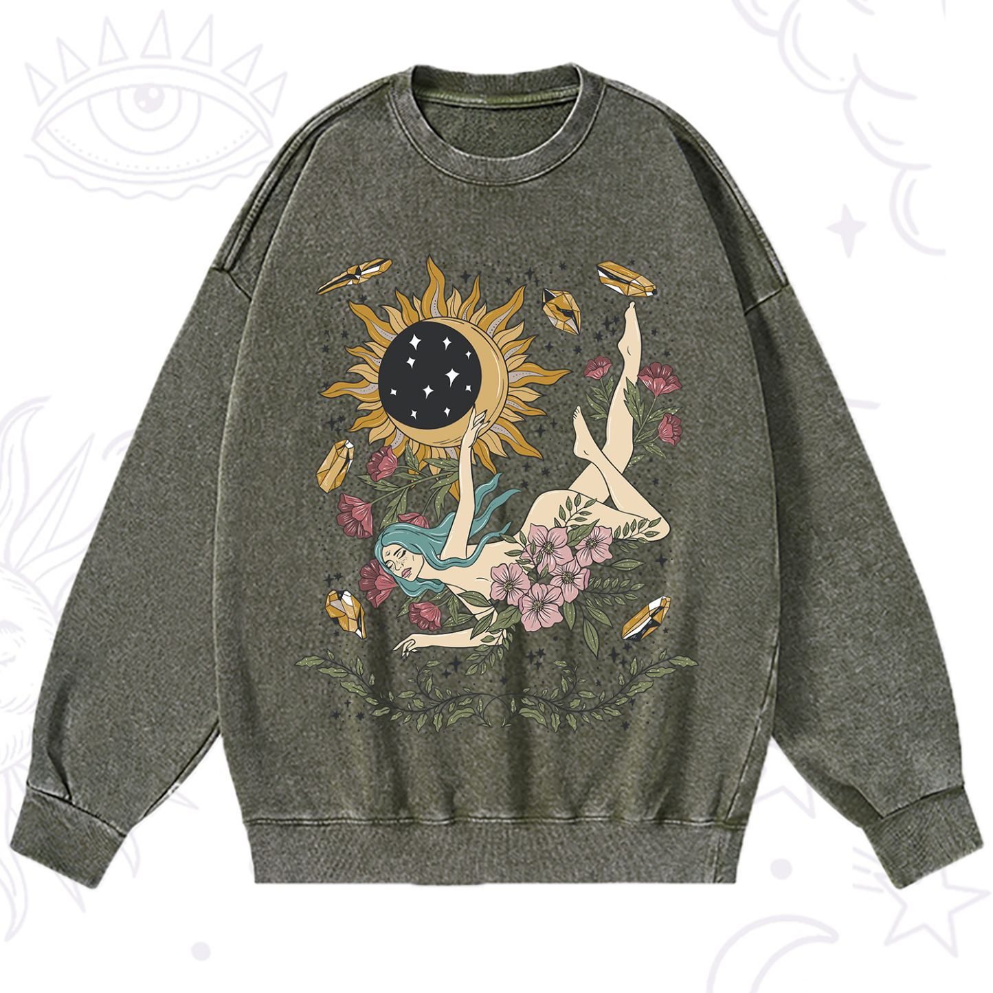 Purplehecate My Girl Your Day Will Come Washed Sweatshirt