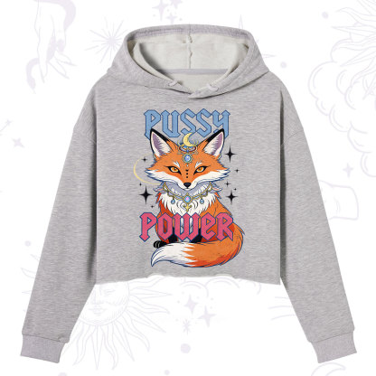 Purplehecate Pussy Power Crop Hoodie