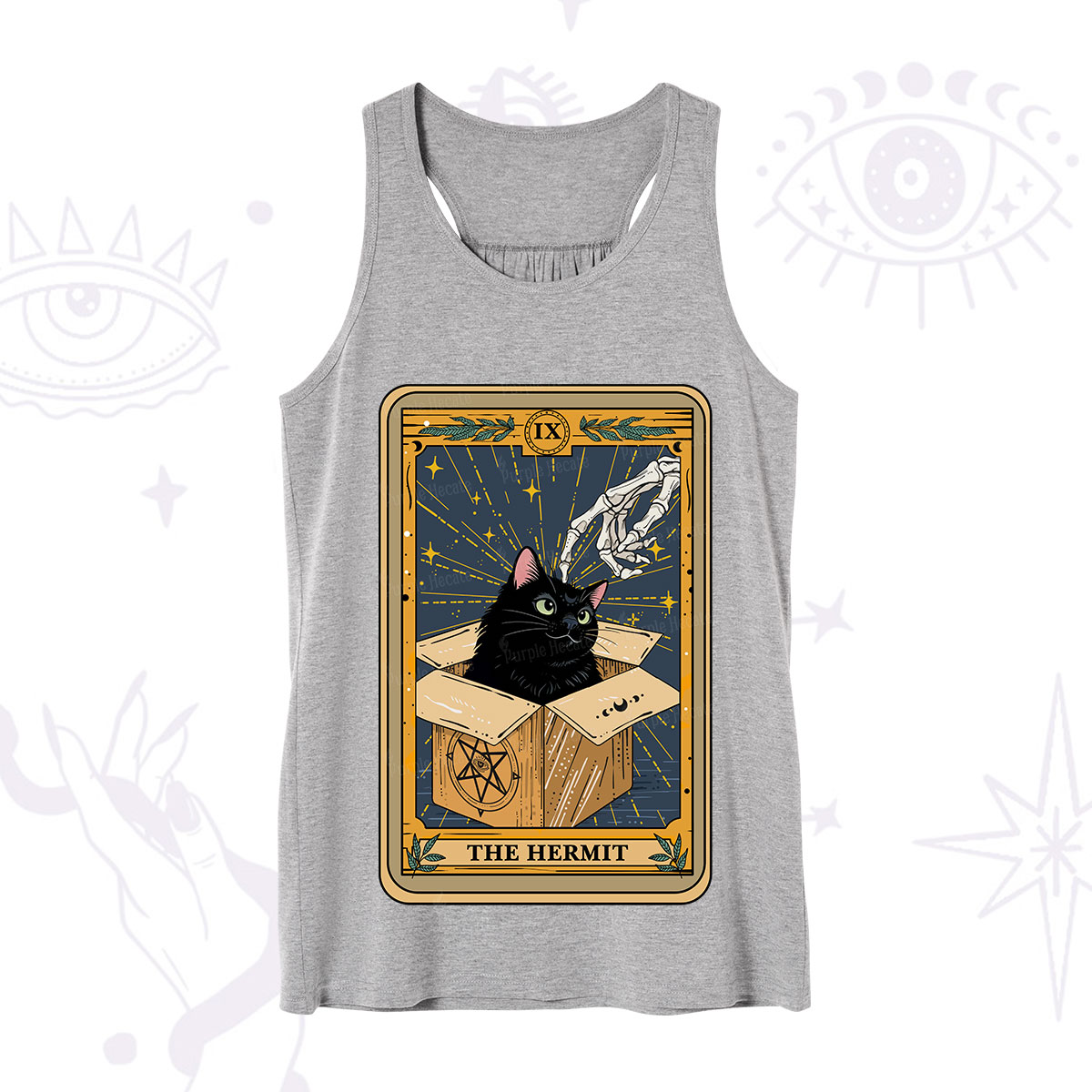 Purplehecate The Hermit Cat Tarot Tank