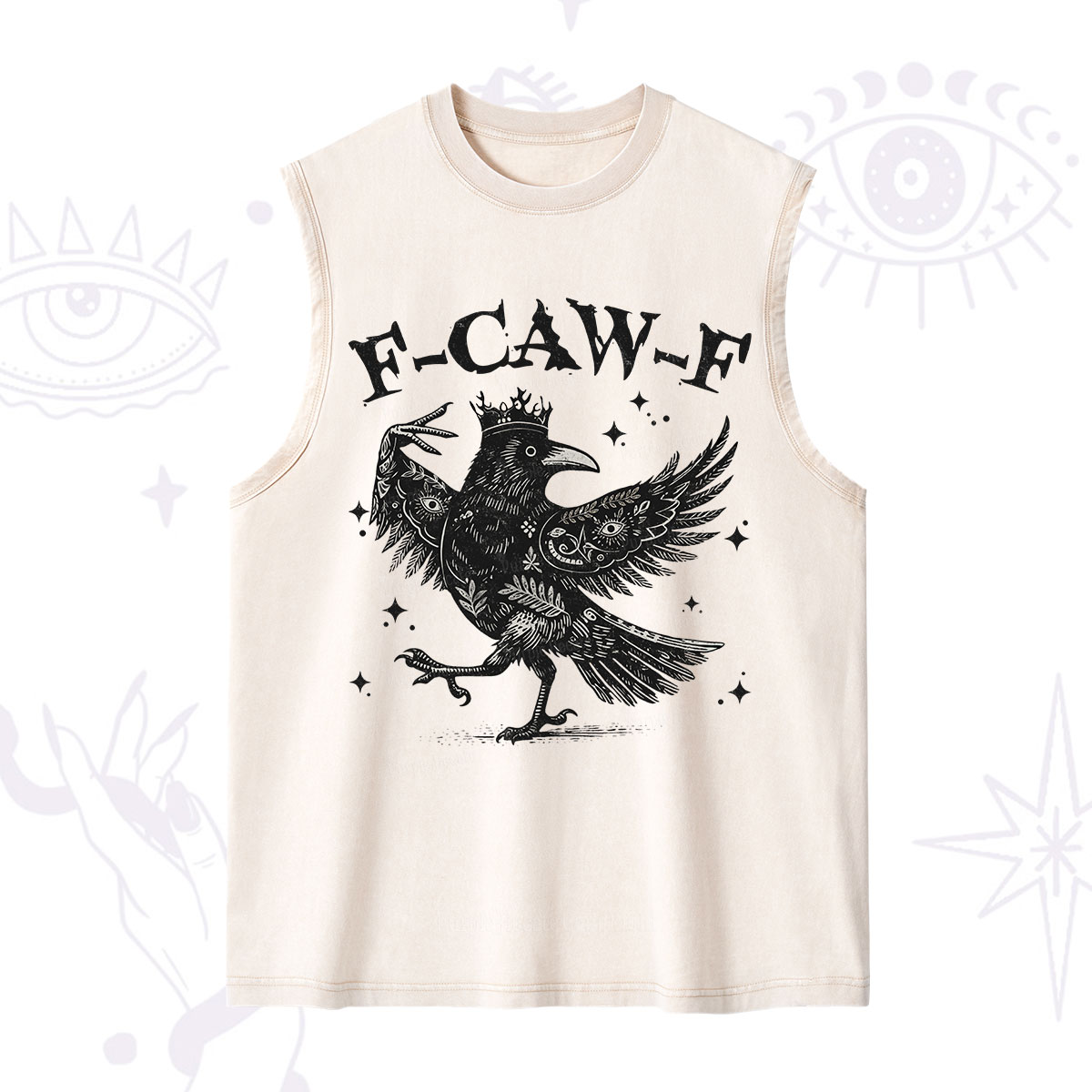 Purplehecate F-caw-f Funny Crow Washed Tank