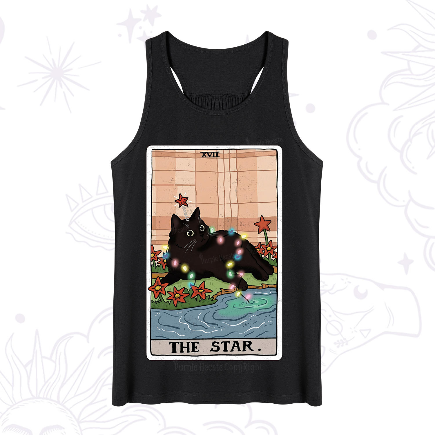 Purplehecate The Star Cat Tarot Card Tank