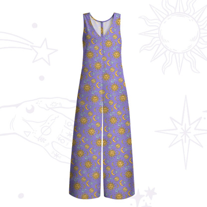 Purplehecate Magic of Sun and Moon Wide Leg Jumpsuit