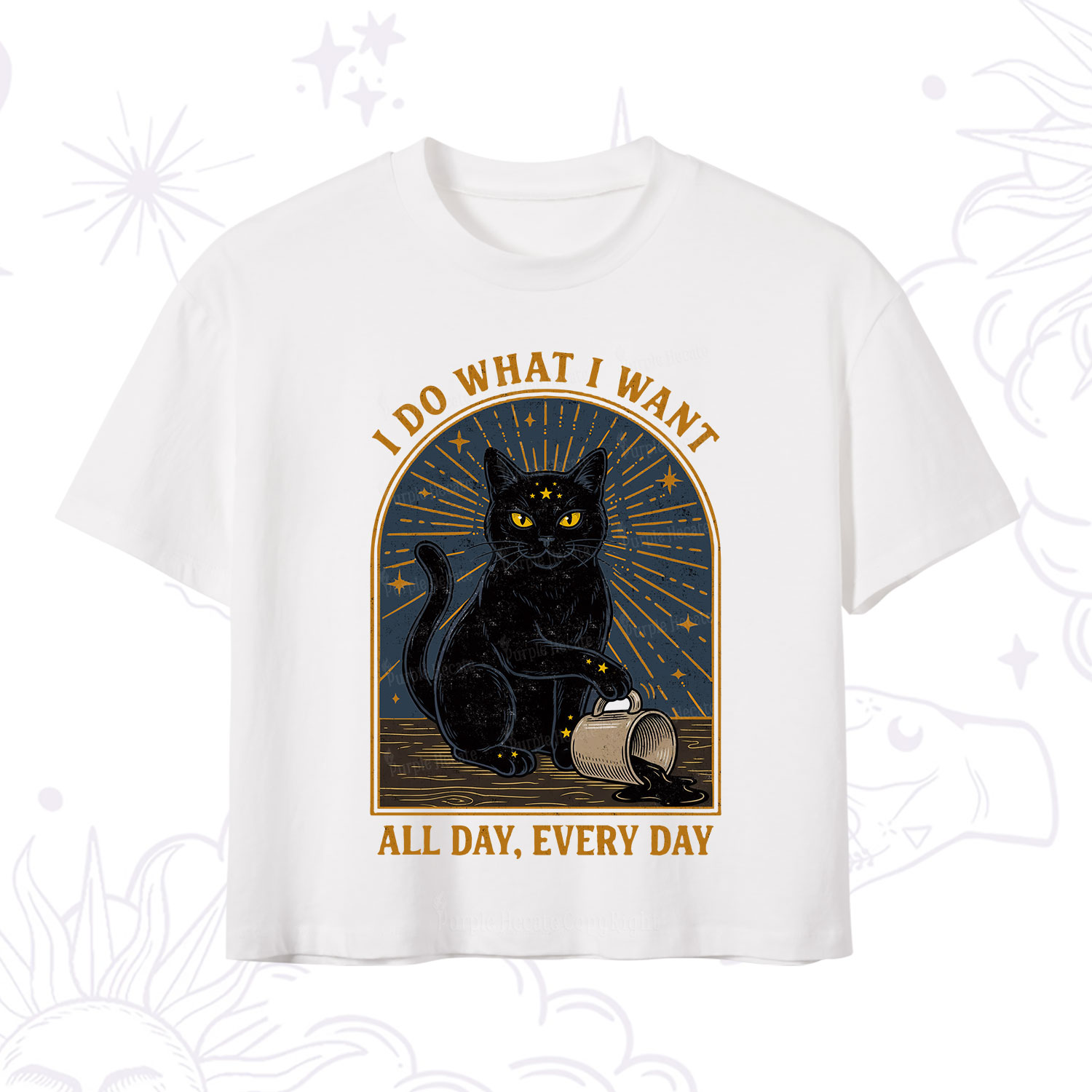 Purplehecate I Do What I What All Day Crop T-Shirt