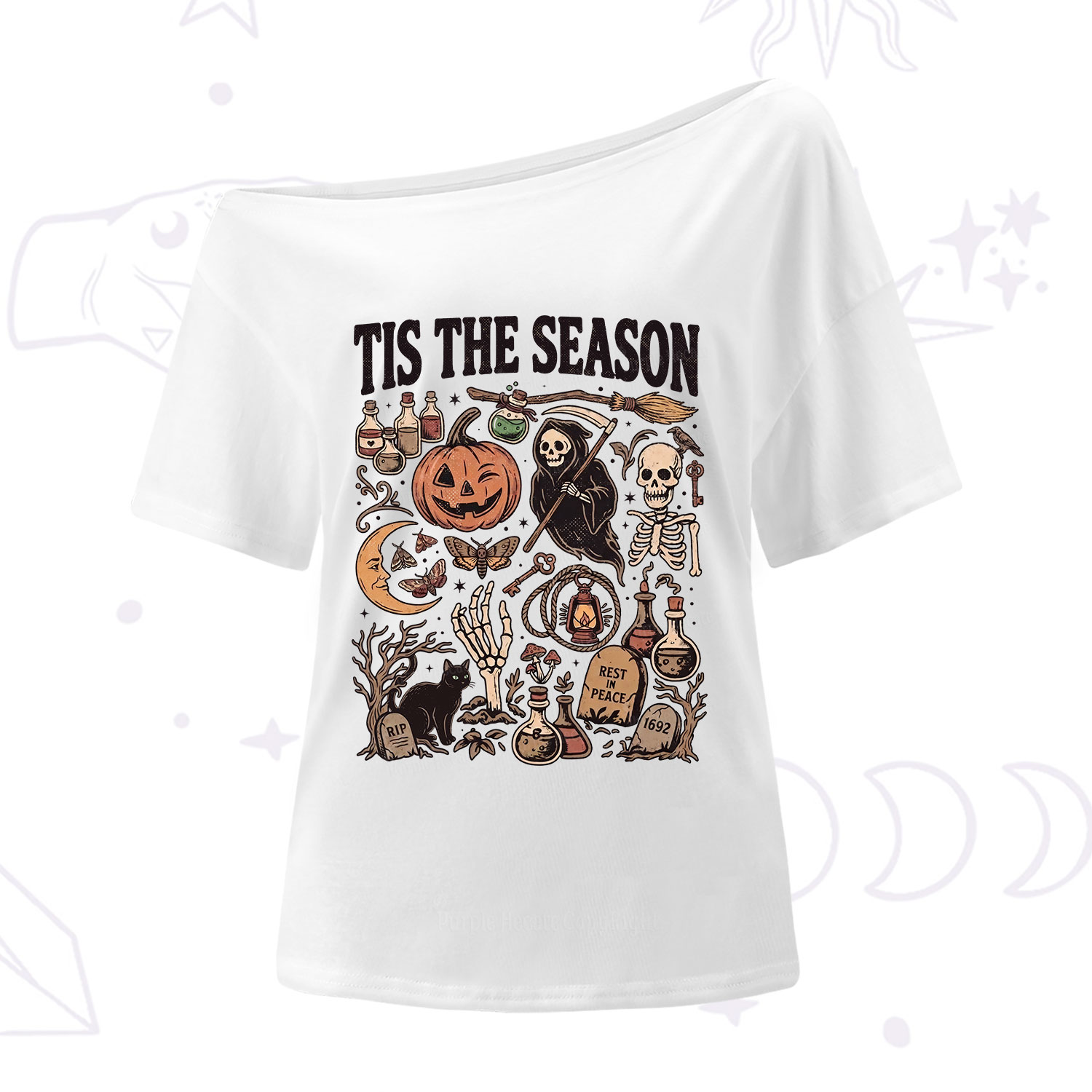 Purplehecate Tis The Season One Shoulder T-Shirt