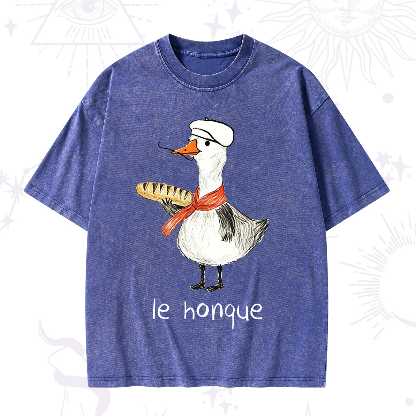 Purplehecate Funny French Goose Washed T-Shirt