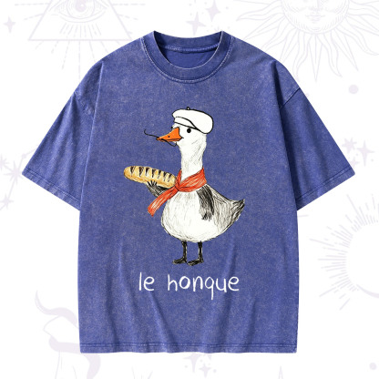 Purplehecate Funny French Goose Washed T-Shirt
