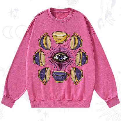Purplehecate Moon Phase Coffee Lover Washed Sweatshirt