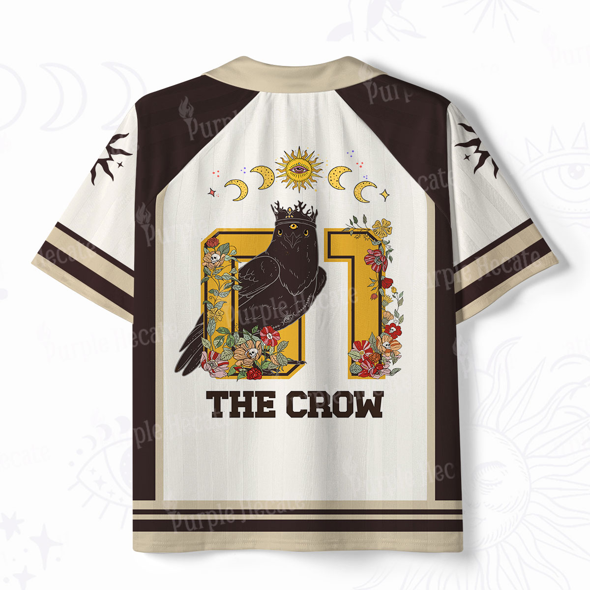 Purplehecate The Crow Polo Collar Unisex Jersey