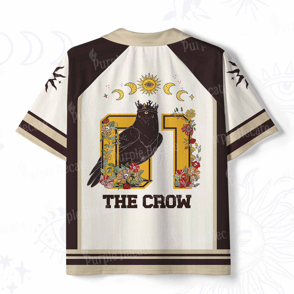 Purplehecate The Crow Polo Collar Unisex Jersey