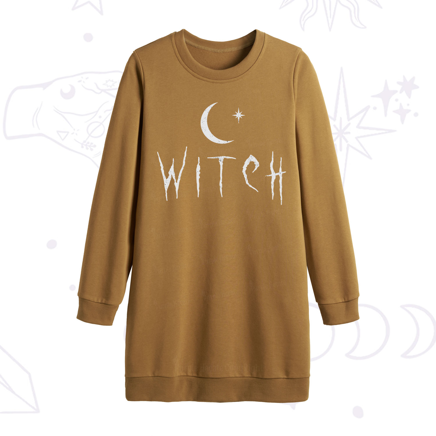 Purplehecate Witchy Moon Sweatshirt Dress