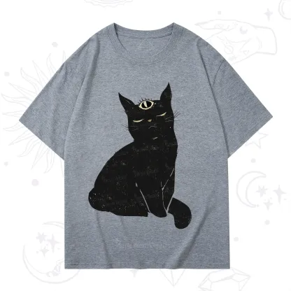 Purplehecate Third Eye Black Cat T-Shirt