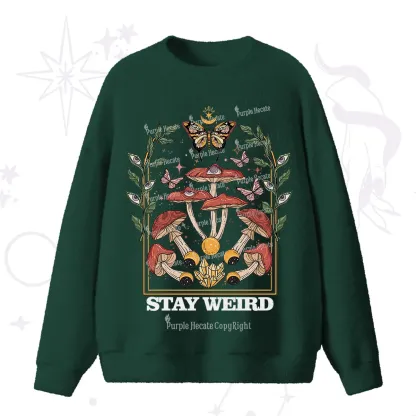 Purplehecate Stay Weird Fuzzy Ugly Sweater