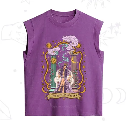 Purplehecate The High Priestess Goddess Vintage Washed Tank
