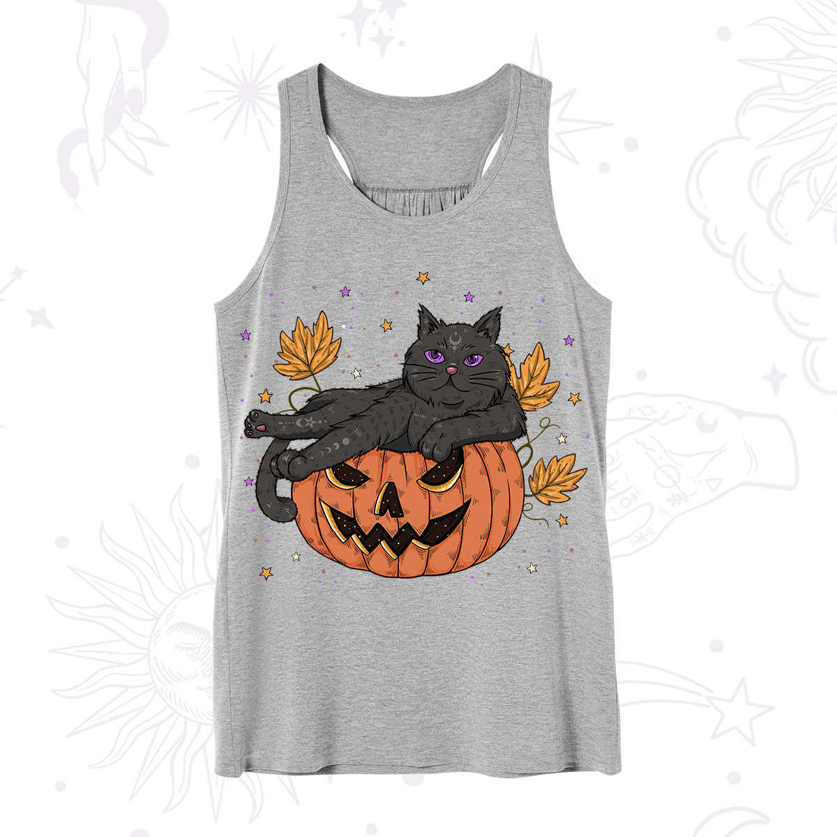Purplehecate Pumpkin Throne of the Witch Cat Tank