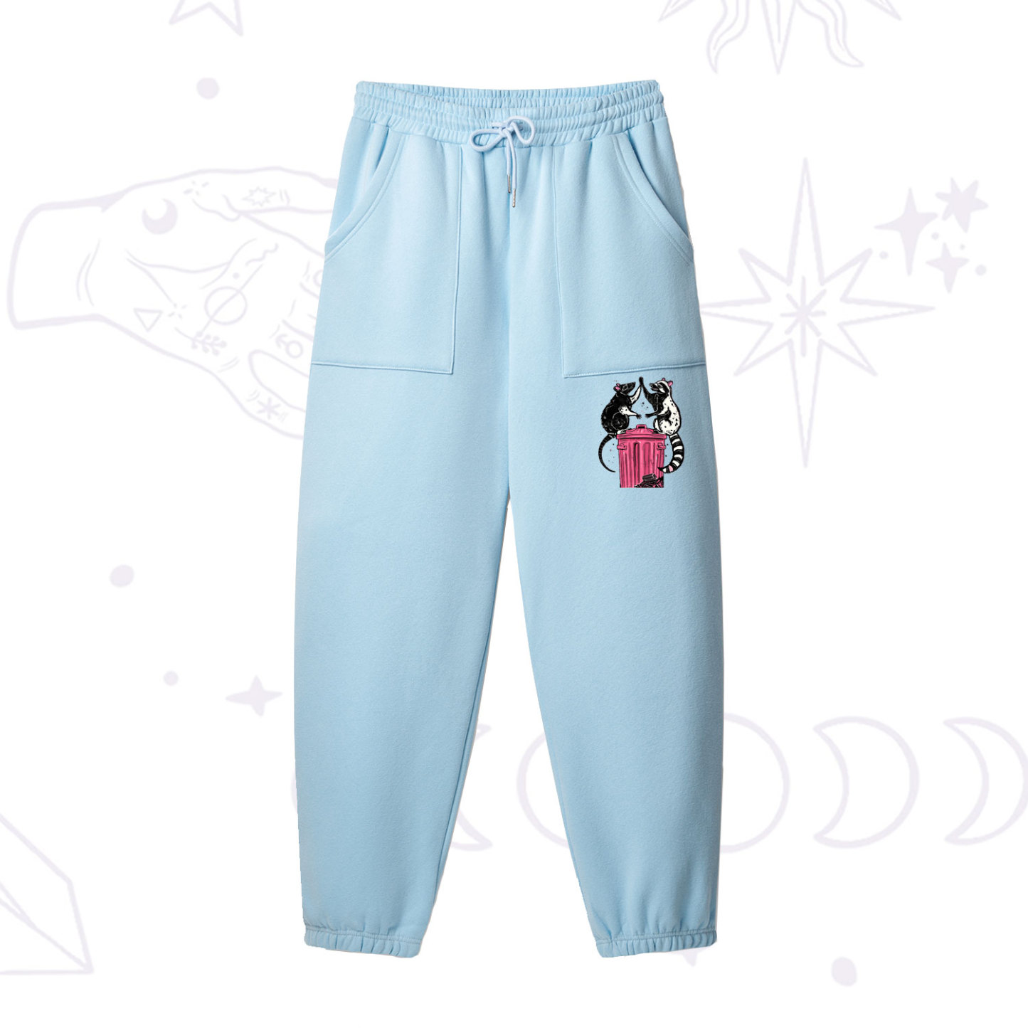 Purplehecate The Team Trash Opossum Fleece Sweatpants