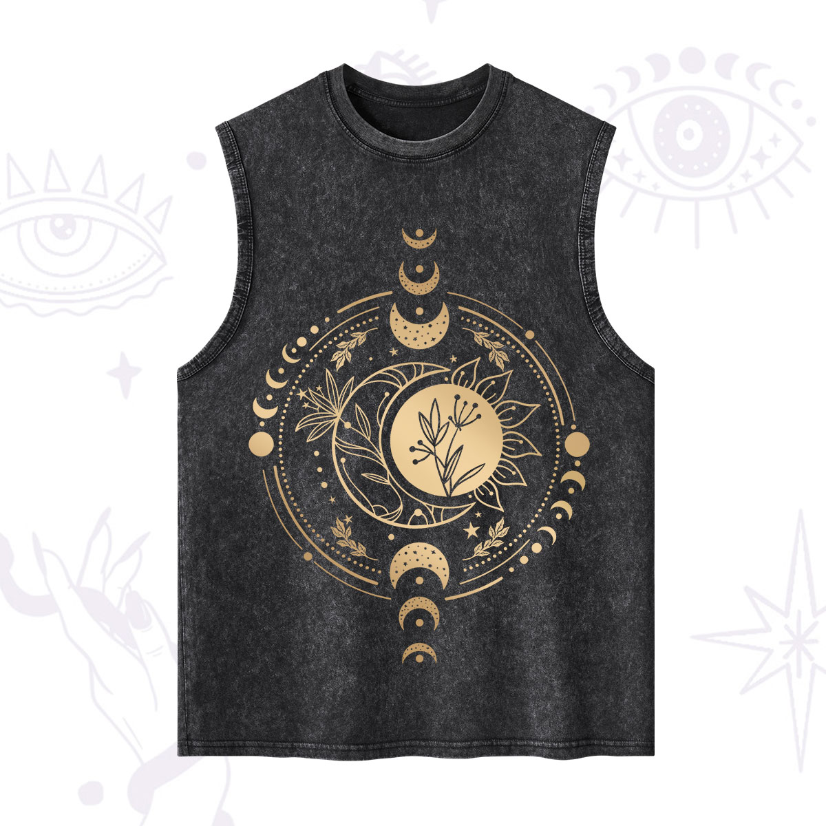 Purplehecate Mystic Moon And Sun Washed Tank