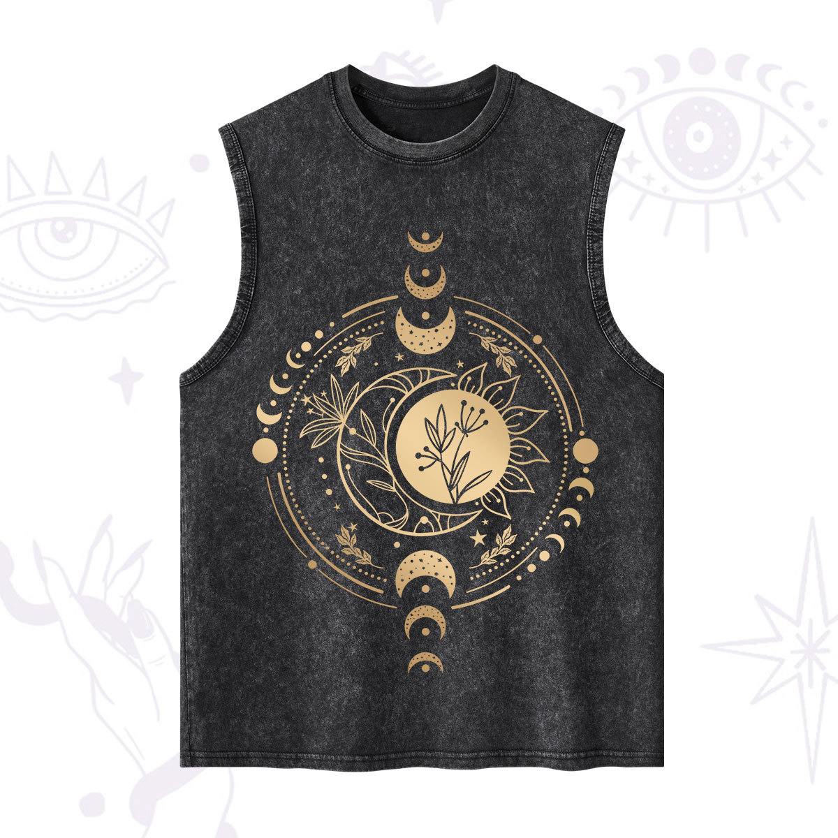 Purplehecate Mystic Moon And Sun Washed Tank