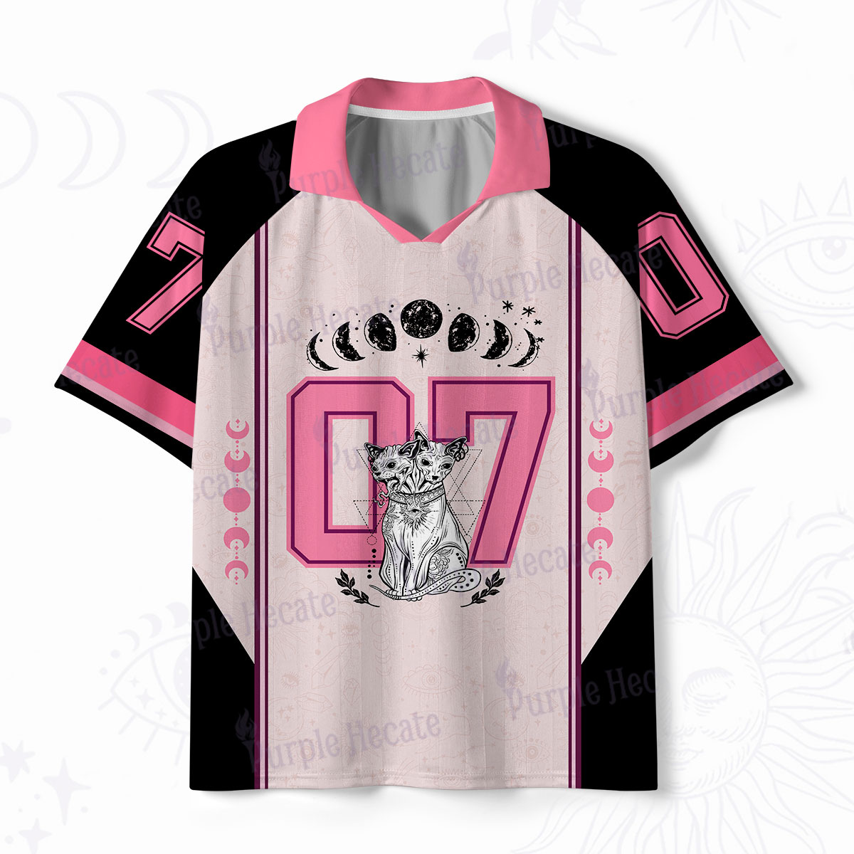 Purplehecate Lunar Guardians 07 Polo Collar Unisex Jersey