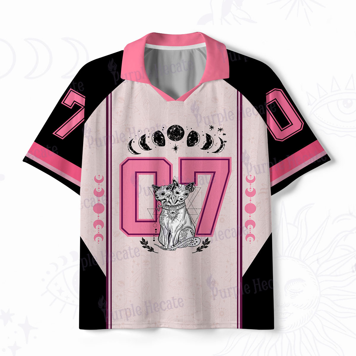 Purplehecate Lunar Guardians 07 Polo Collar Unisex Jersey