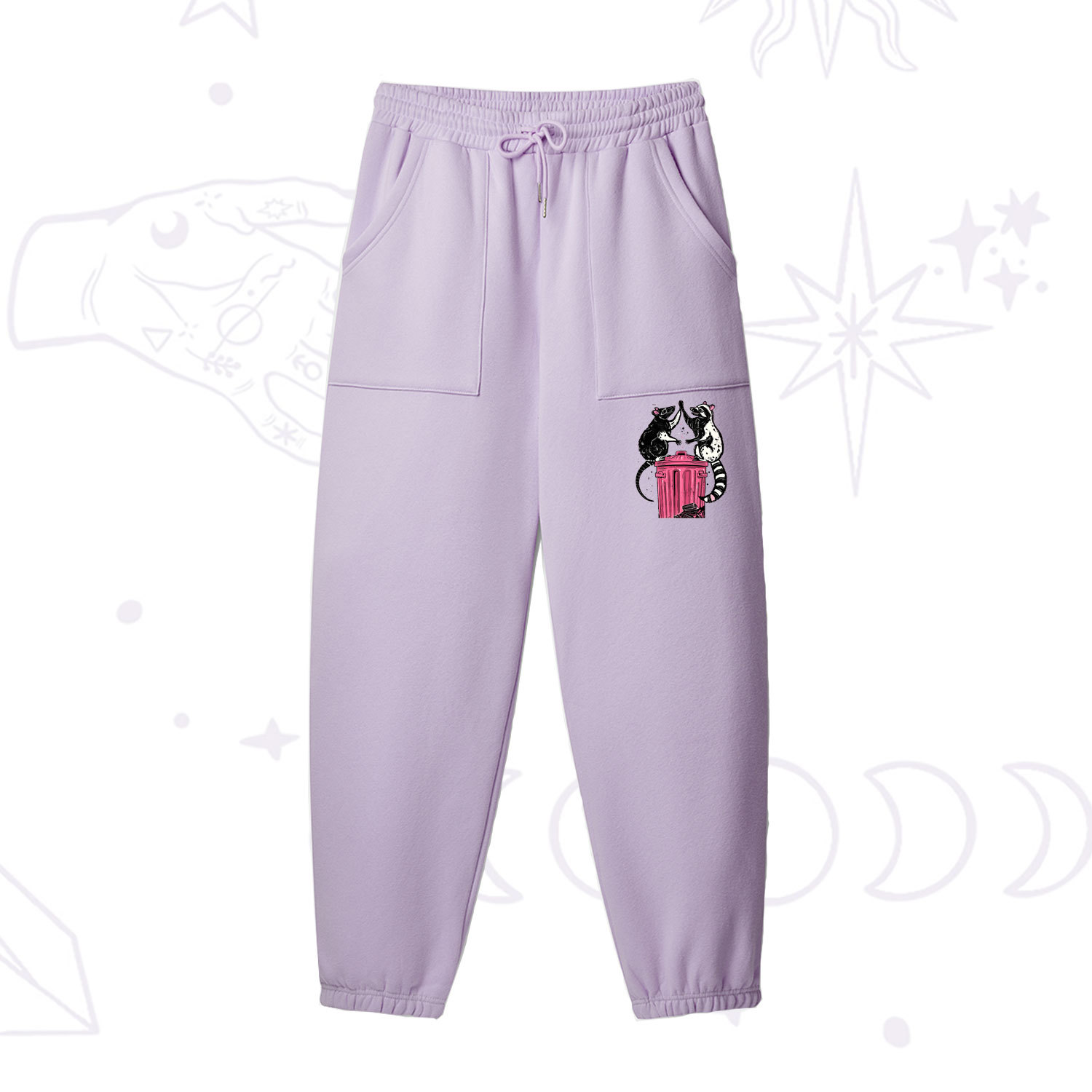 Purplehecate The Team Trash Opossum Fleece Sweatpants