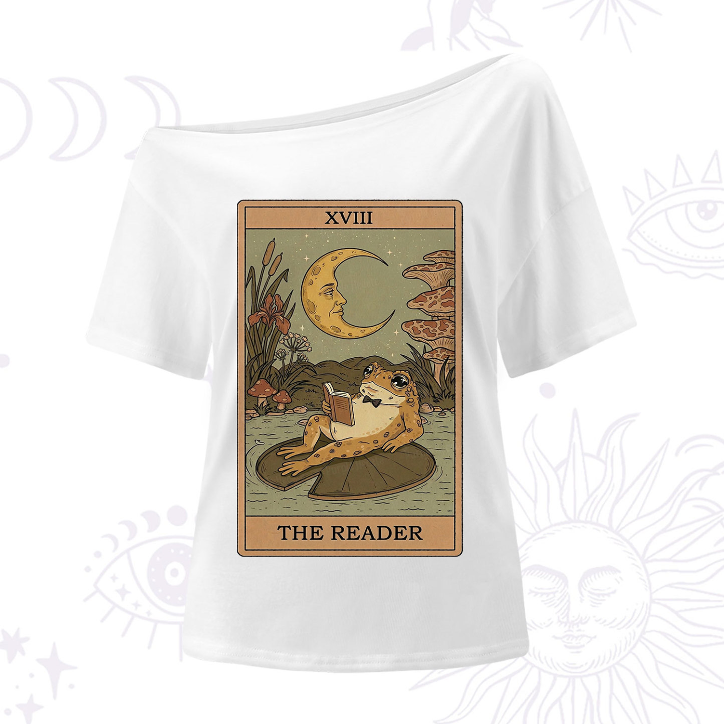 Purplehecate The Reader Frog Tarot One Shoulder T-Shirt