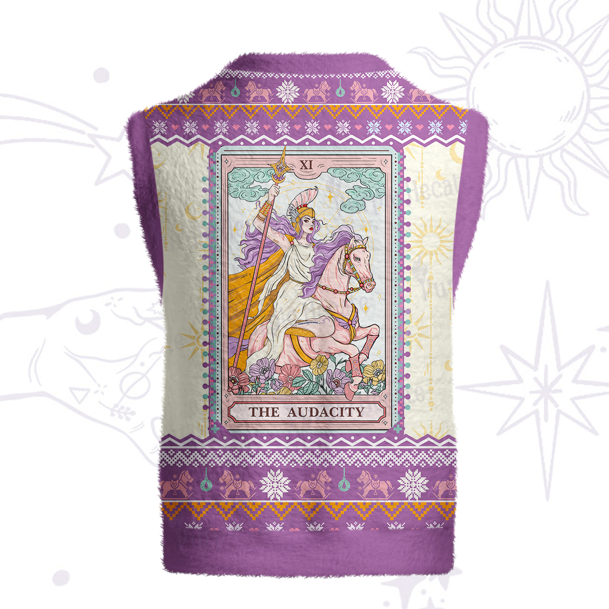Purplehecate The Audacity Tarot Card Ugly Sweater Vest