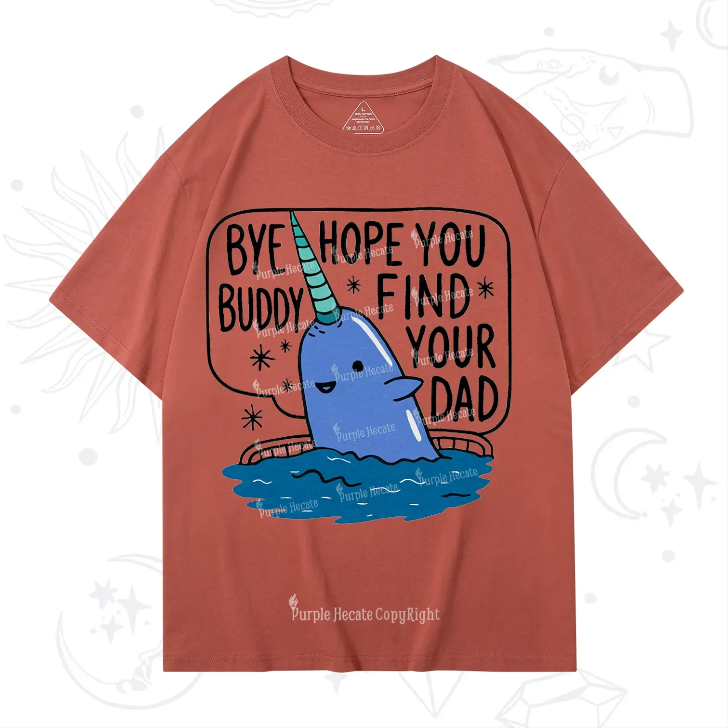 Purplehecate Good Luck Buddy Whale Christmas T-Shirt