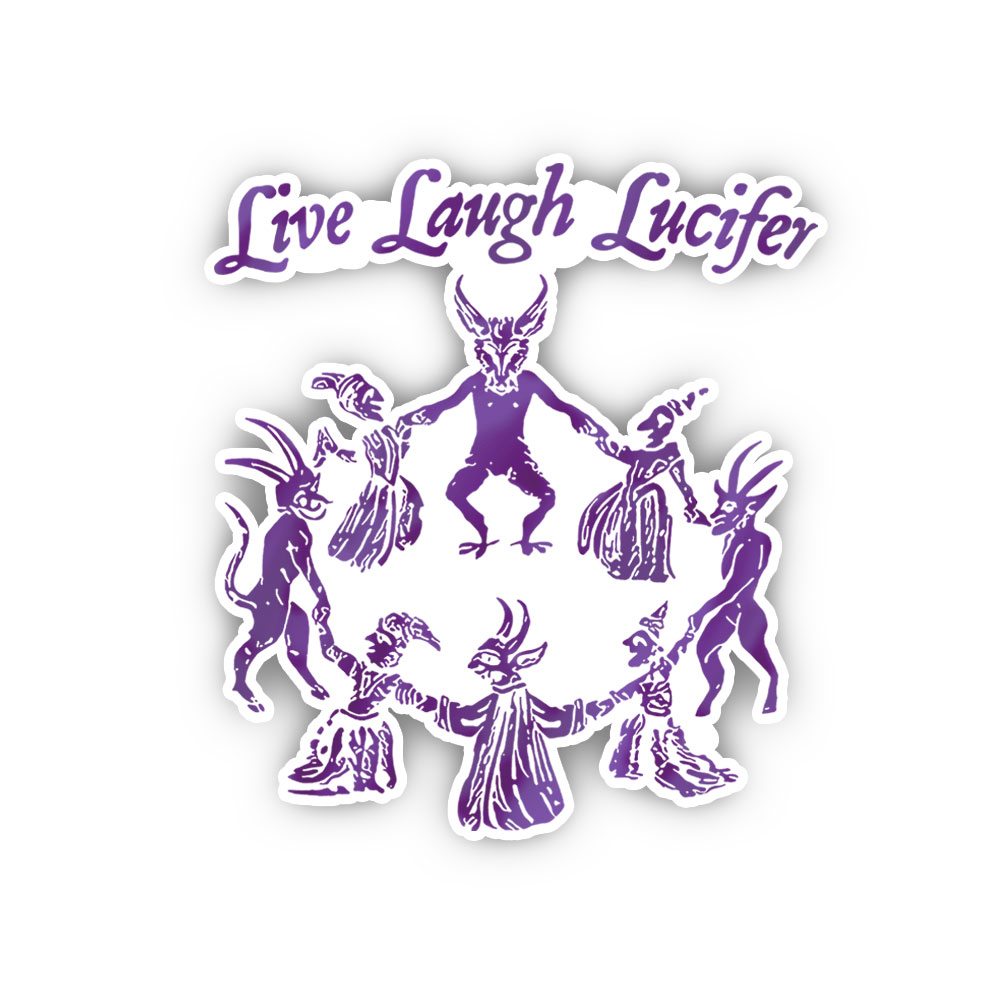 Purplehecate Live Laugh Lucifer Satanic Sticker