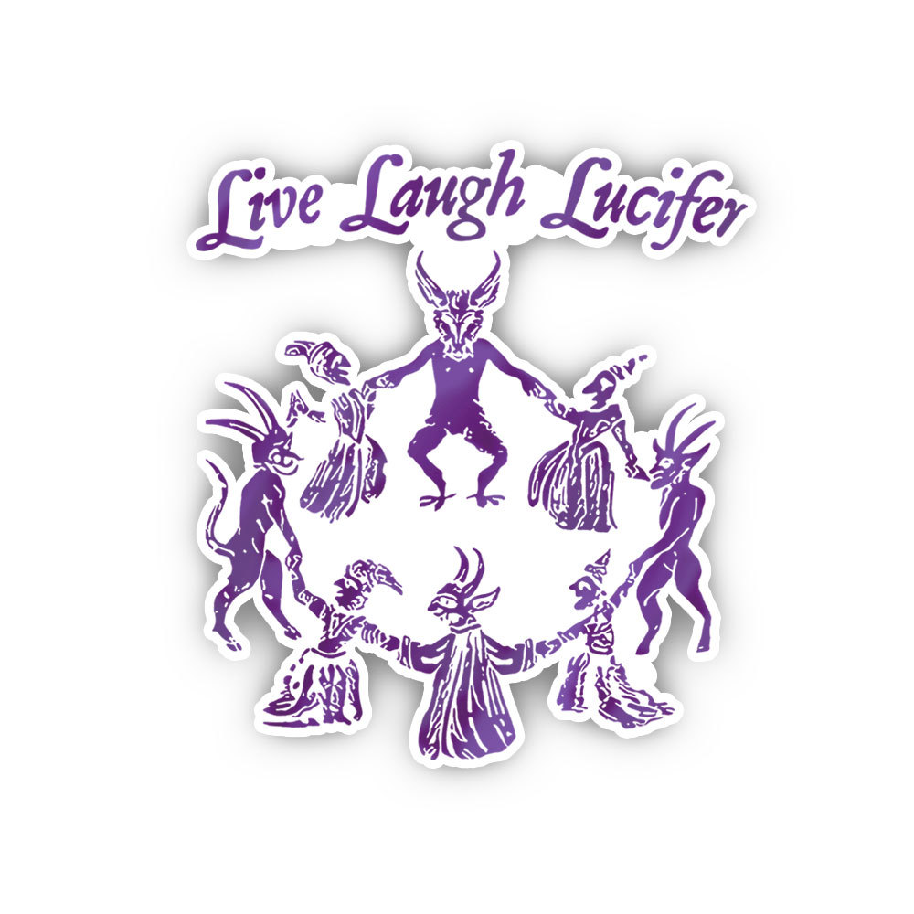 Purplehecate Live Laugh Lucifer Satanic Sticker