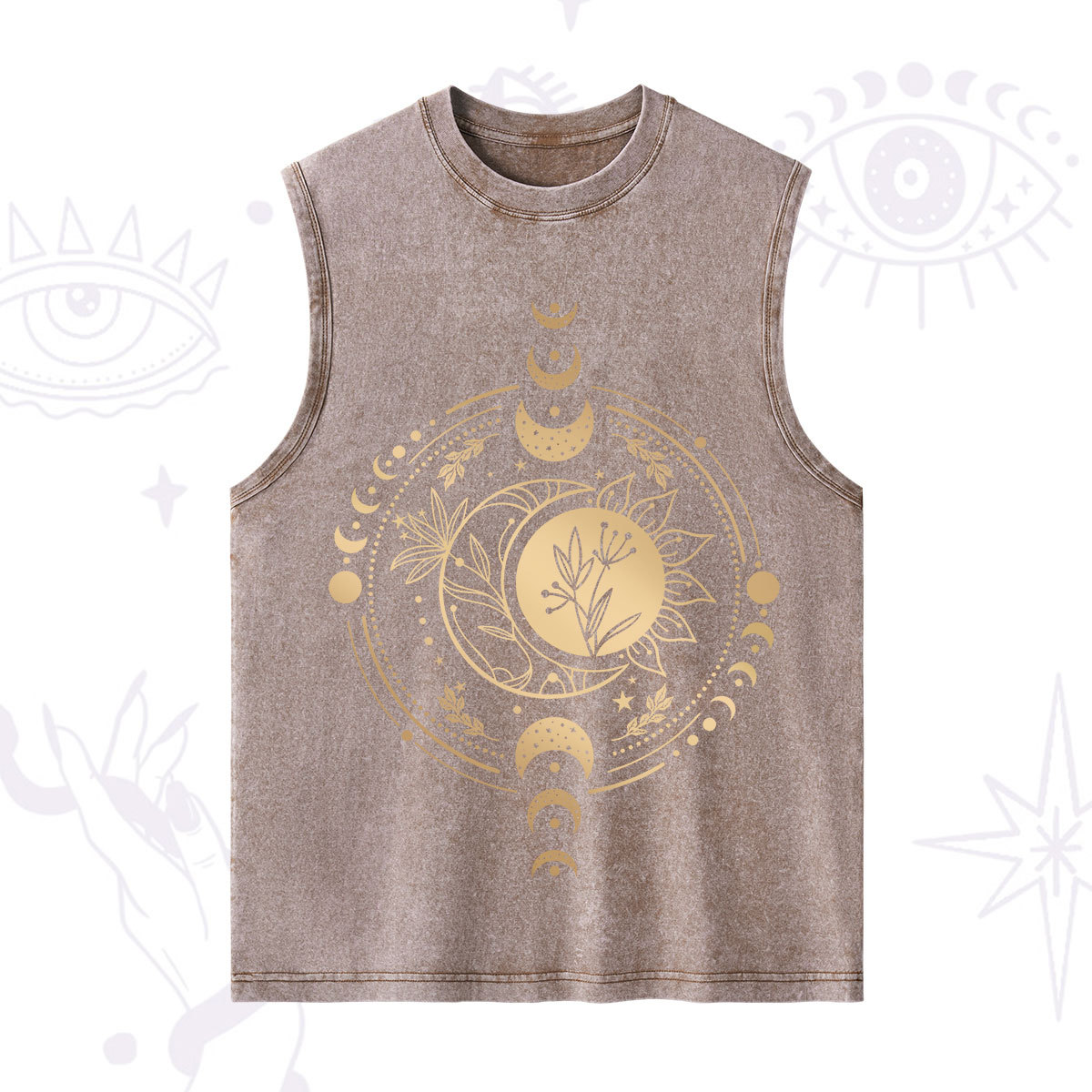 Purplehecate Mystic Moon And Sun Washed Tank