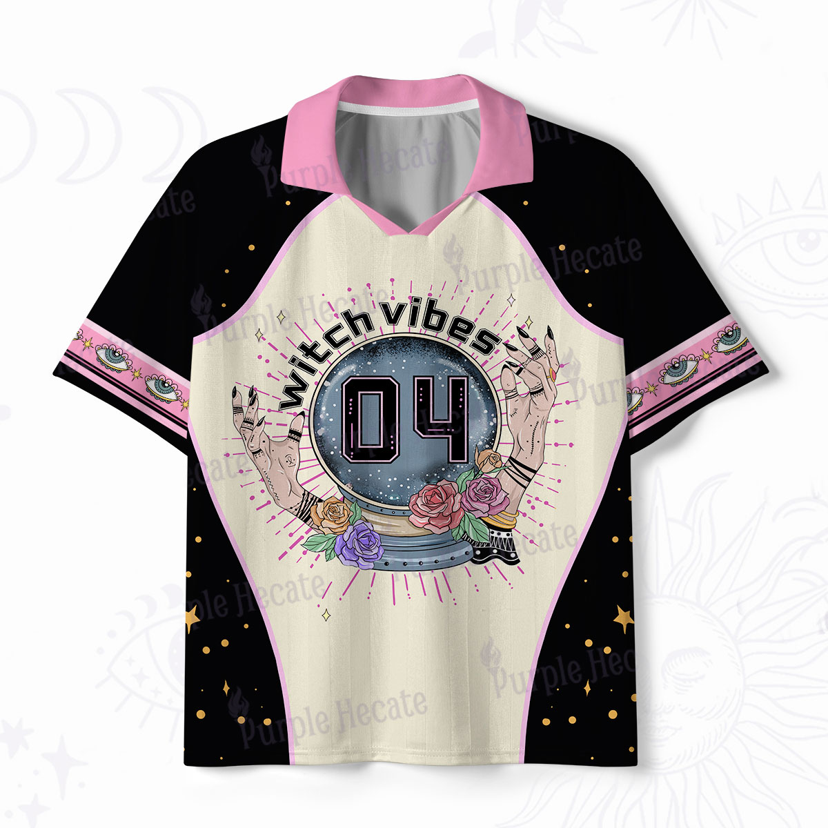 Purplehecate Witch Vibes Magic Polo Collar Unisex Jersey