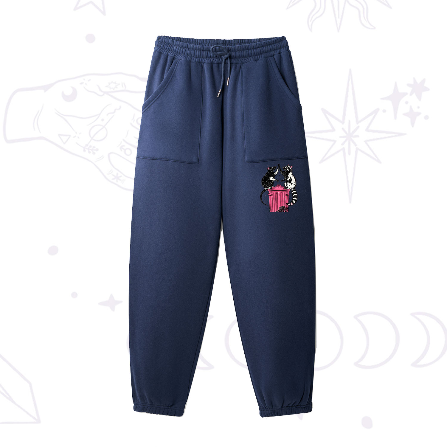 Purplehecate The Team Trash Opossum Fleece Sweatpants