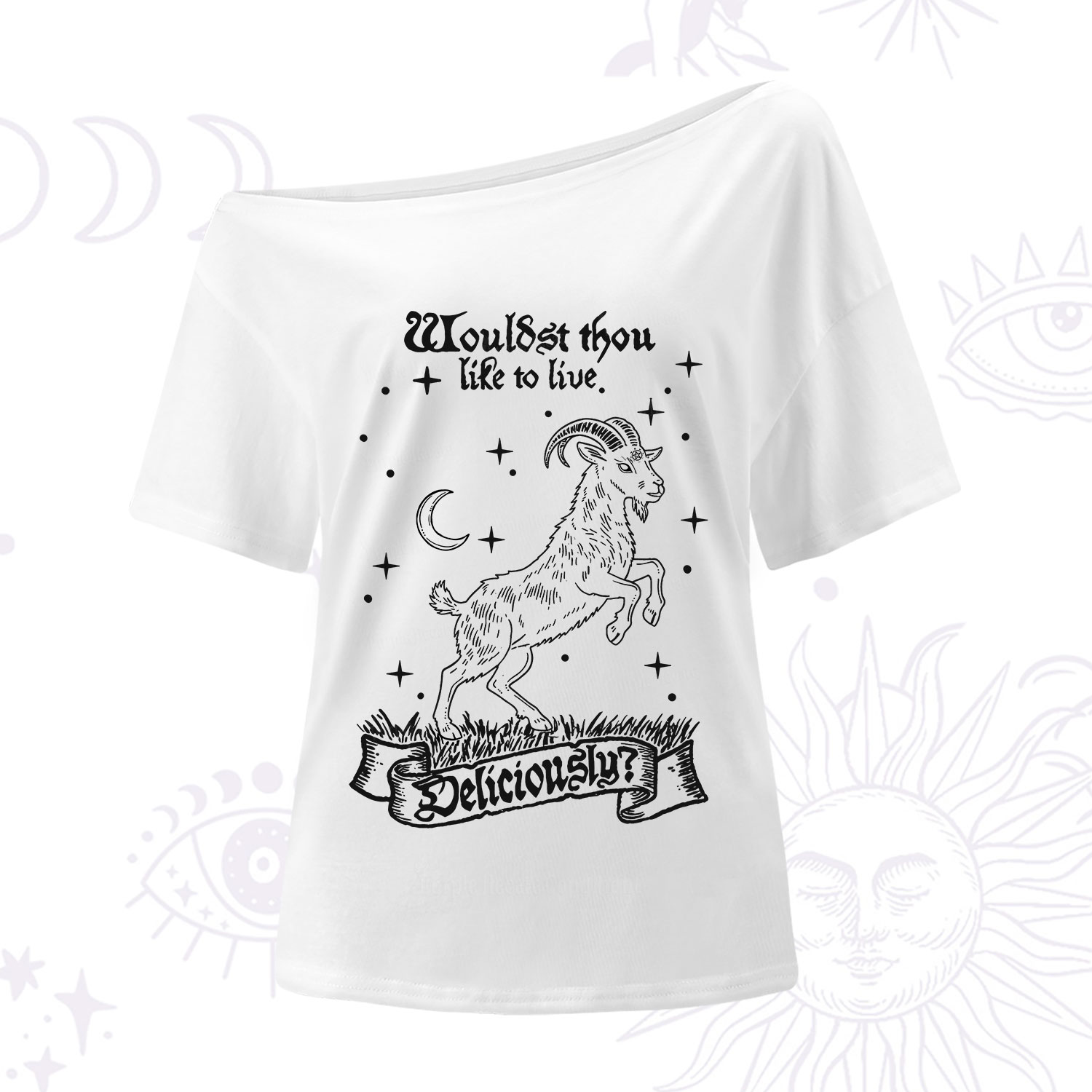 Purplehecate Wouldst Thou Like To Live Deliciously One Shoulder T-Shirt