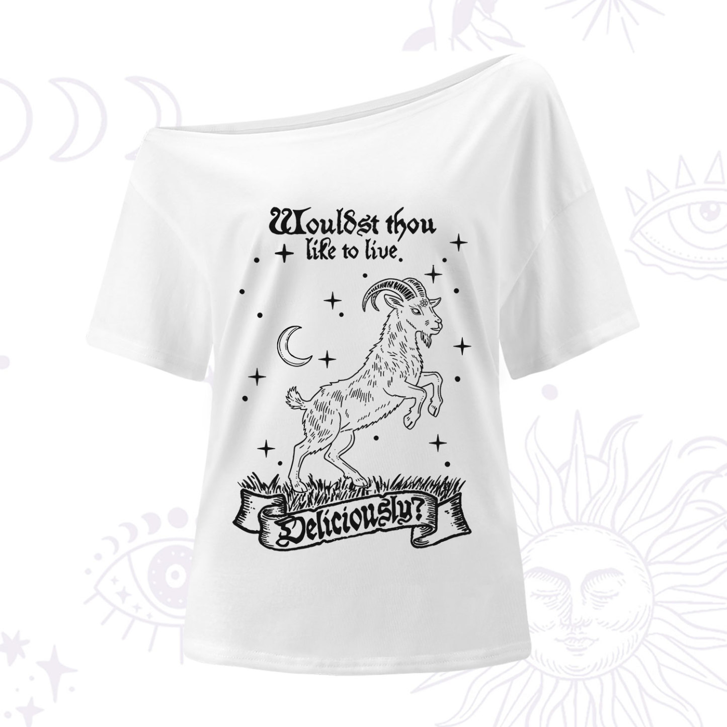 Purplehecate Wouldst Thou Like To Live Deliciously One Shoulder T-Shirt