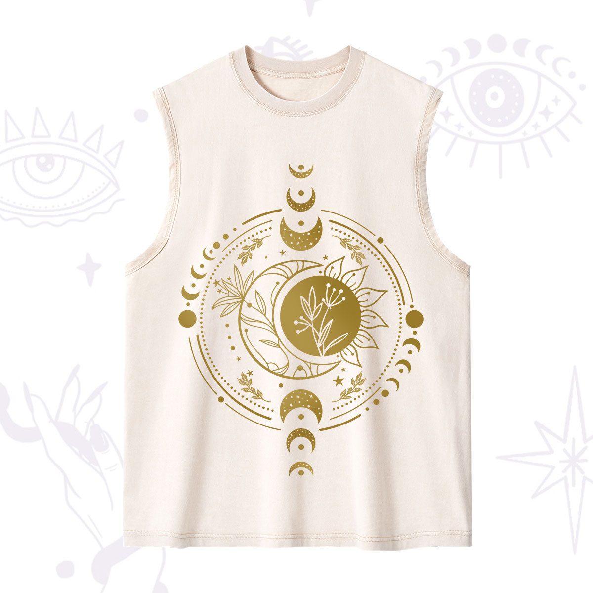 Purplehecate Mystic Moon And Sun Washed Tank