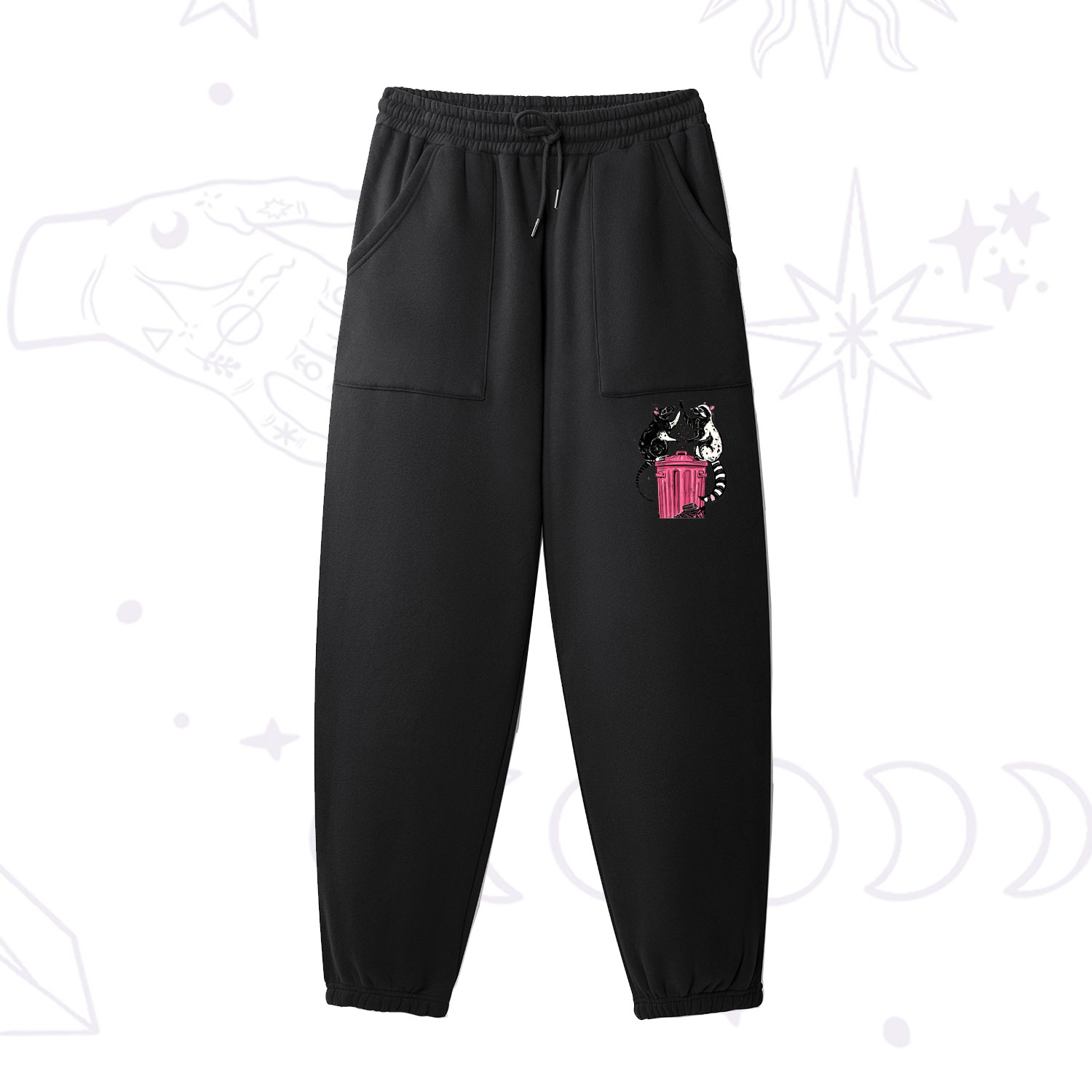 Purplehecate The Team Trash Opossum Fleece Sweatpants