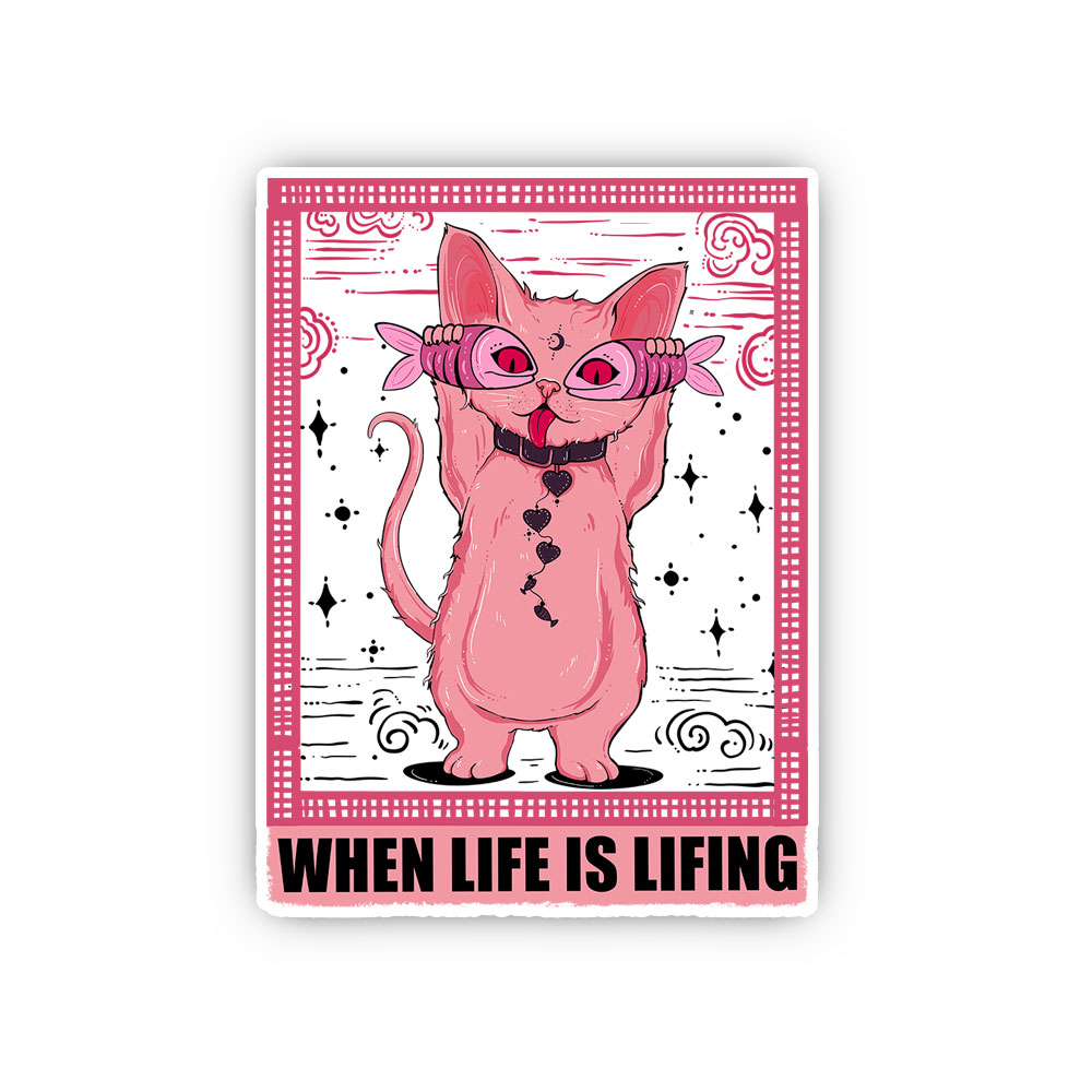 Purplehecate When Life Is Lifting Sticker