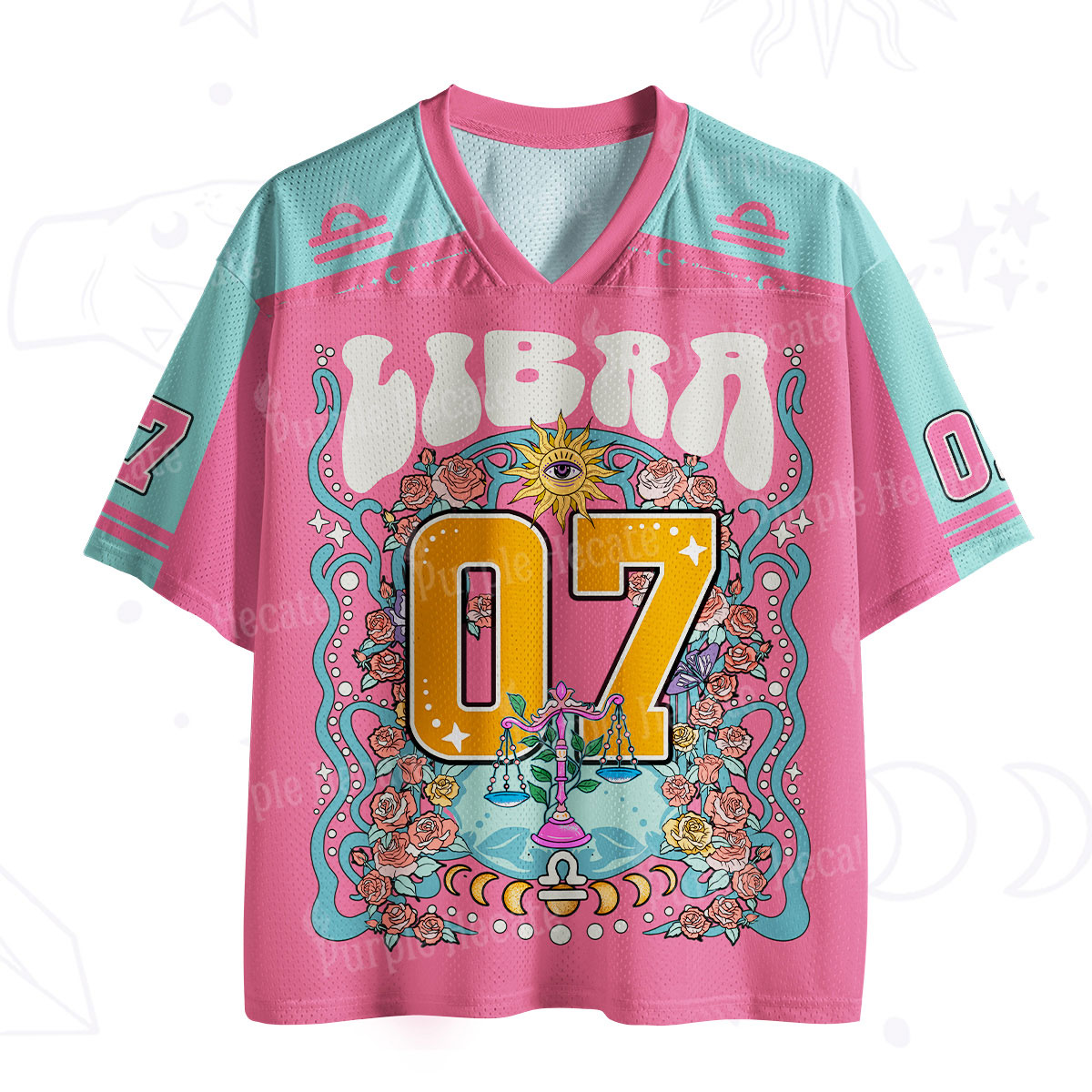 Purplehecate Libra Spirit Zodiac Mesh Jersey