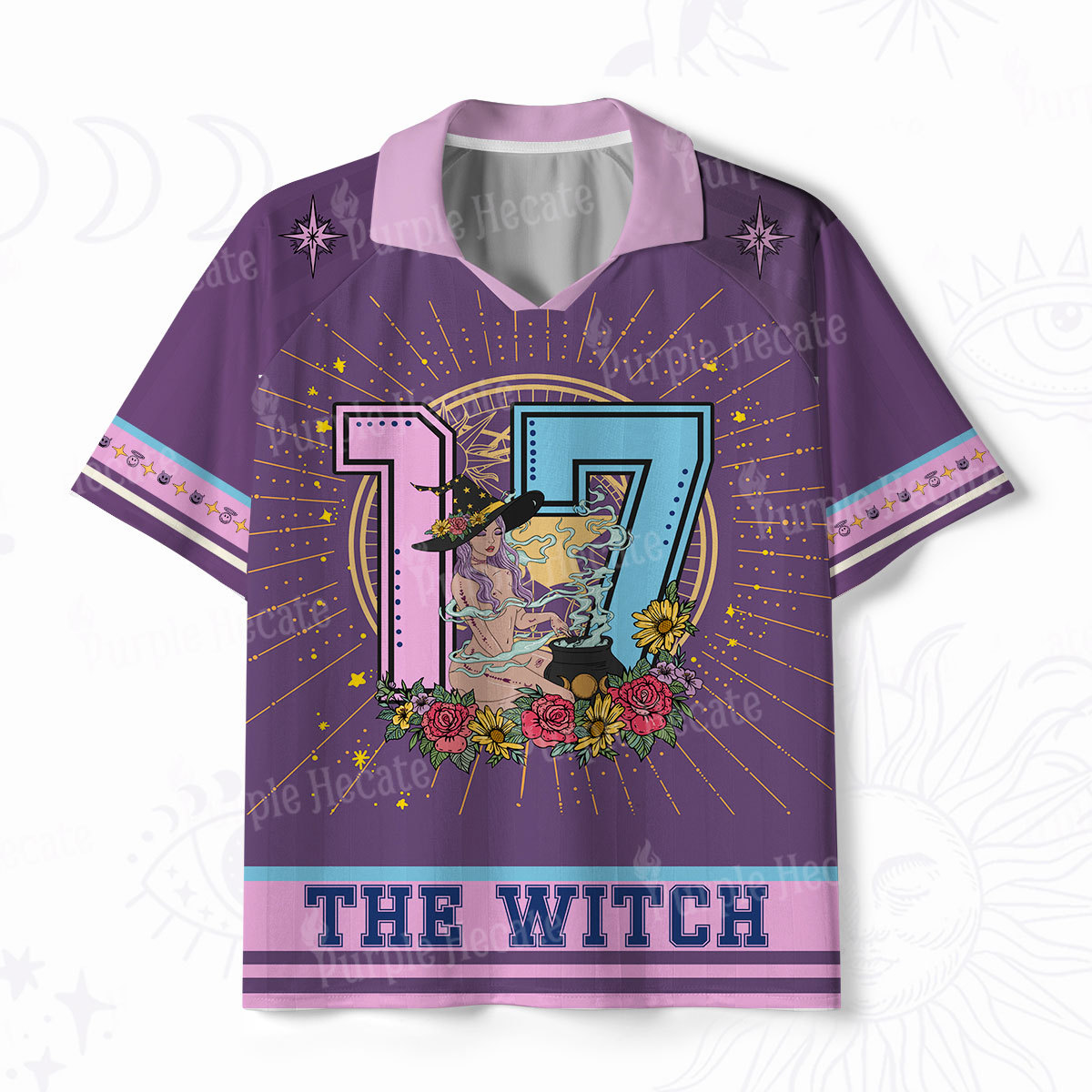 Purplehecate Arcana 17 The Witch Polo Collar Unisex Jersey