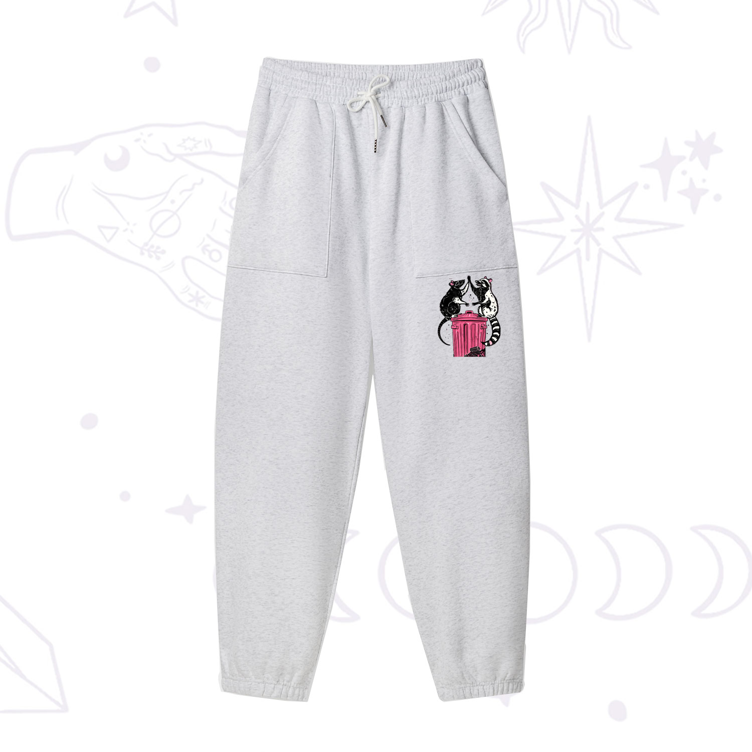 Purplehecate The Team Trash Opossum Fleece Sweatpants