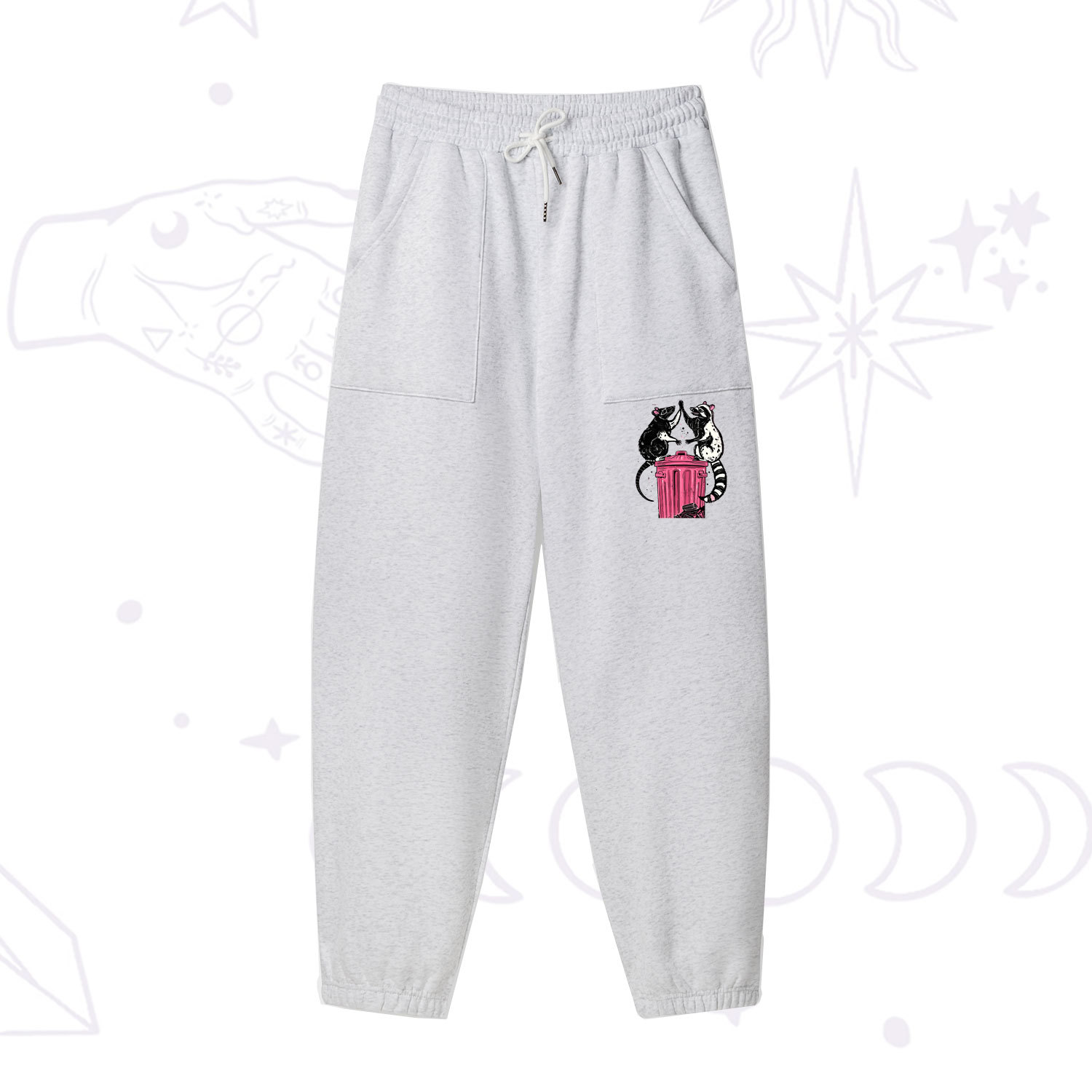 Purplehecate The Team Trash Opossum Fleece Sweatpants