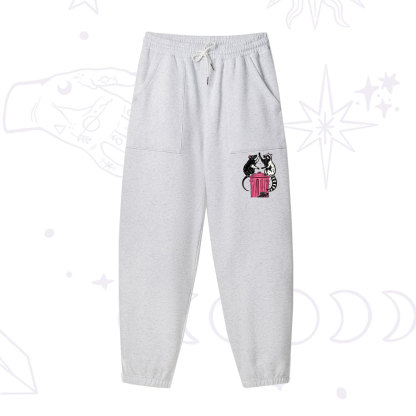 Purplehecate The Team Trash Opossum Fleece Sweatpants
