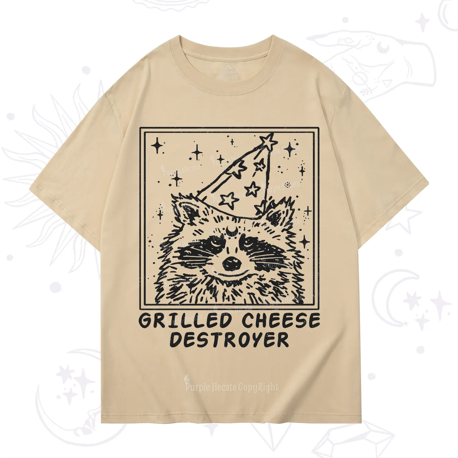 Purplehecate Grilled Cheese Destroyer Raccoon T-Shirt