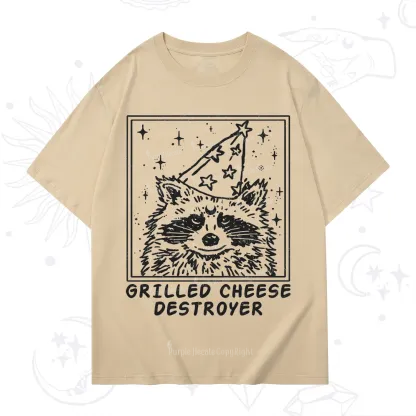 Purplehecate Grilled Cheese Destroyer Raccoon T-Shirt