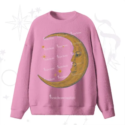 Purplehecate Celestial Moon Fuzzy Ugly Sweater