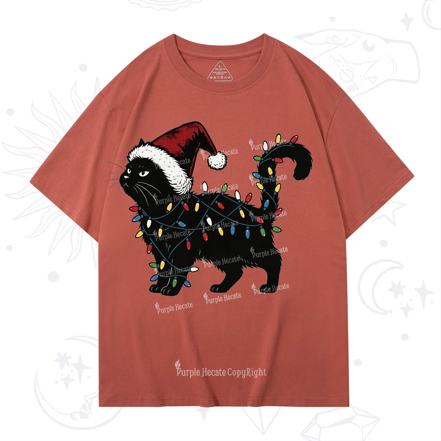 Purplehecate Cute Cat Christmas T-Shirt